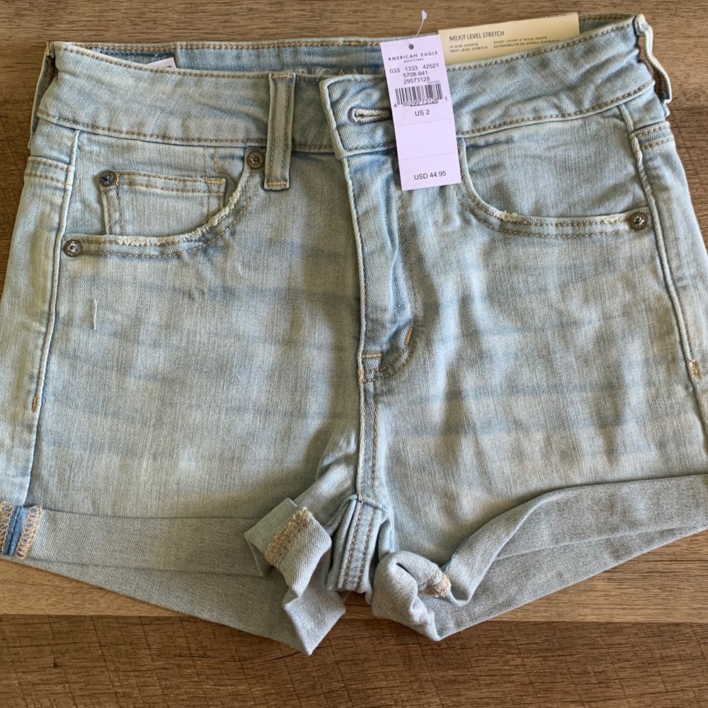AE Ne(x)t Level High-Waisted Denim Short Short